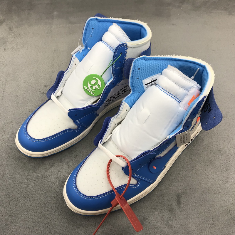 Authentic OFF-WHITE x Air Jordan 1 UNC